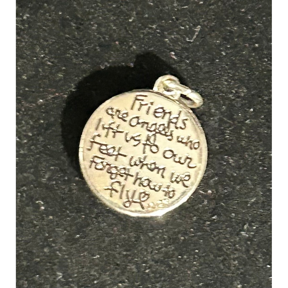 Angel Wings Friendship Pendant rose gold and Silver Tone with‎ Friendship Quote